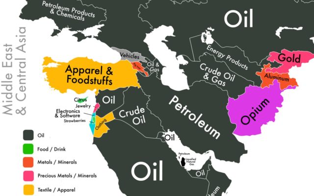 The Economy of Middle East in one Map