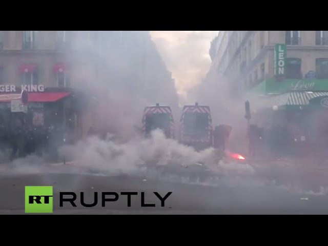 LIVE: Labour reform protesters hold general strike in Paris