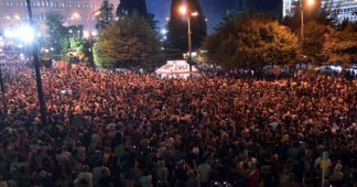 Greece: Drone soars over thousands of ‘NO’ protesters as referendum looms 3/07/2015