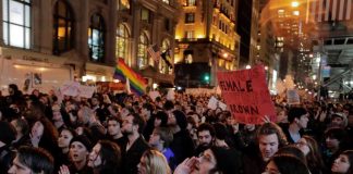 Protesters Return To Trump Tower For Second Night After Trump’s Election Win