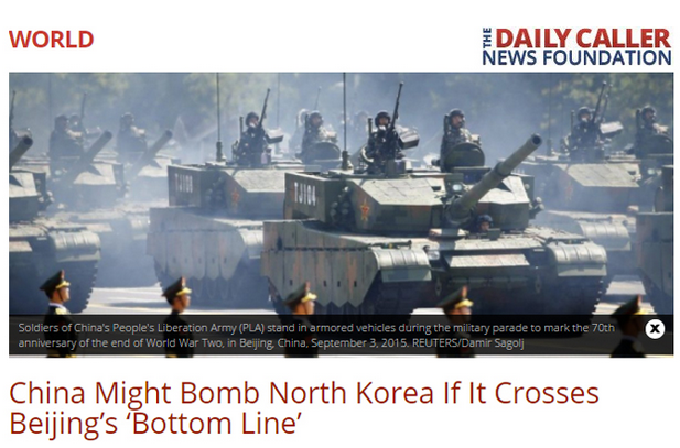 FAKE NEWS: China Threatens to Bomb North Korea’s Nuclear Facilities