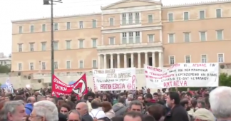 Greeks Protest. Police Attacks