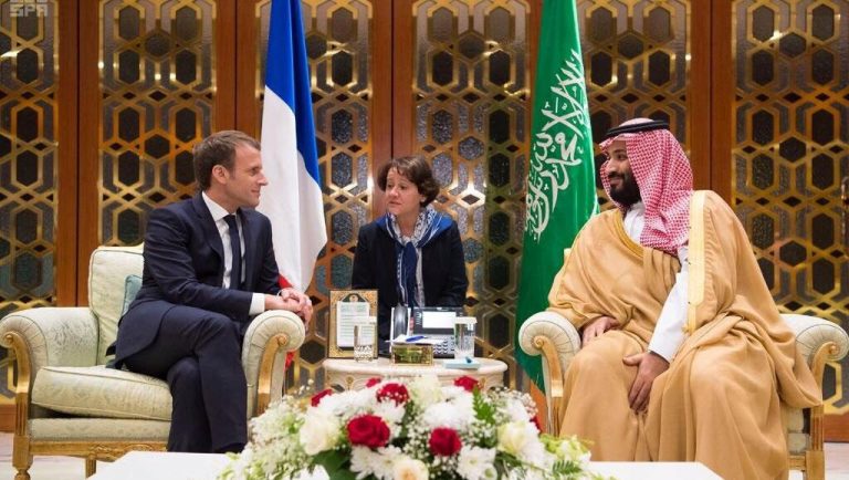 Macron Backs Saudi Drive for War