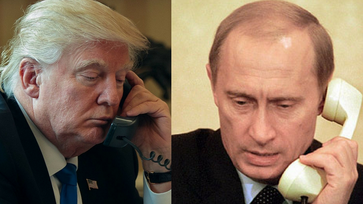 ‘We’re talking strongly about bringing peace to Syria’: Trump after hour-long phone call with Putin
