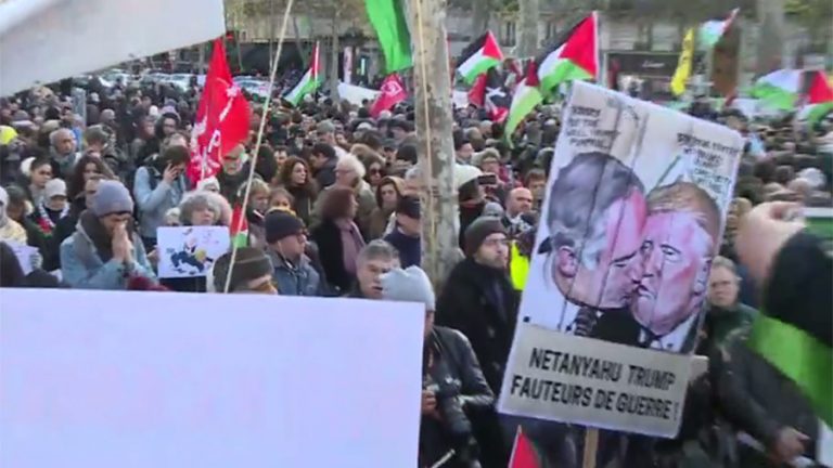 Massive Pro-Palestinian protest held in Paris ahead of Netanyahu’s visit