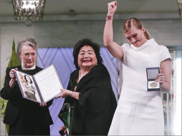Hiroshima Survivor Blasts Nuclear Powers during Nobel Ceremony