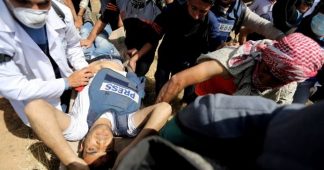 He was wearing a vest marked ‘PRESS.’ He was shot dead covering a protest in Gaza