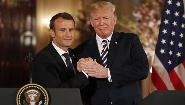 Starting Washington visit, Macron pledges endless war in Syria