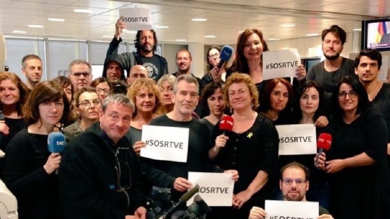 Black Friday: Spanish public broadcaster employees mourn the death of independent news
