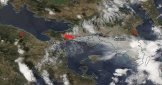 NASA satellite image captures devastation of Greece wildfires