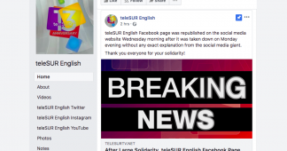 Facebook restores Telesur page with vague explanation of controversial block