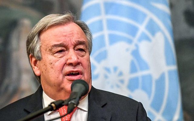 UN chief proposes military force to protect Palestinians from Israel