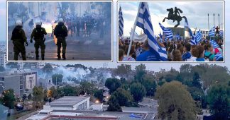 Violent Riots at Rallies across Thessaloniki