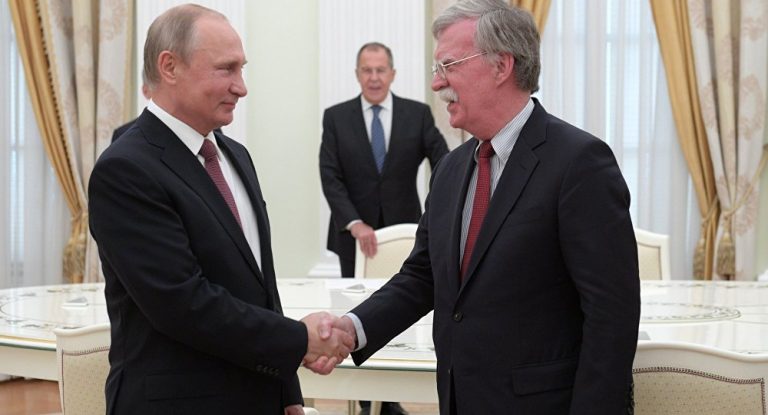 Putin meets Bolton amid nuclear treaty exit tensions