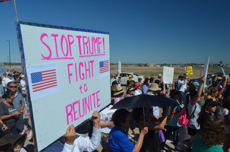 Protests hit mass detention of immigrant children in Texas tent camp
