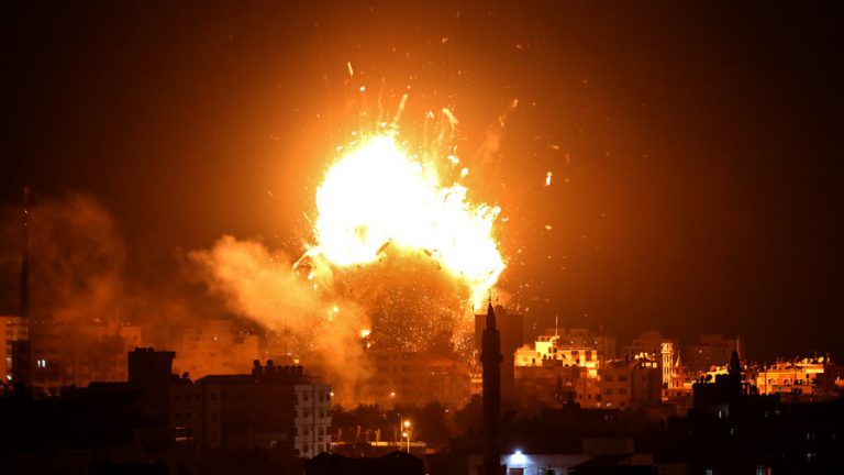 Israel bombs TV station in Gaza amid massive border flare-up