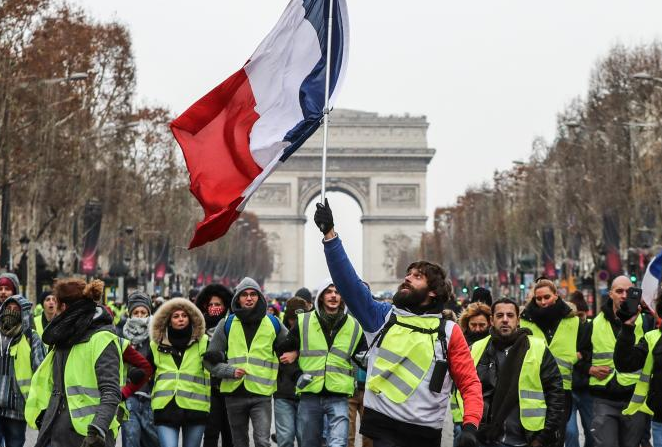 France October 2019 : Yellow Vests and the Social Movement