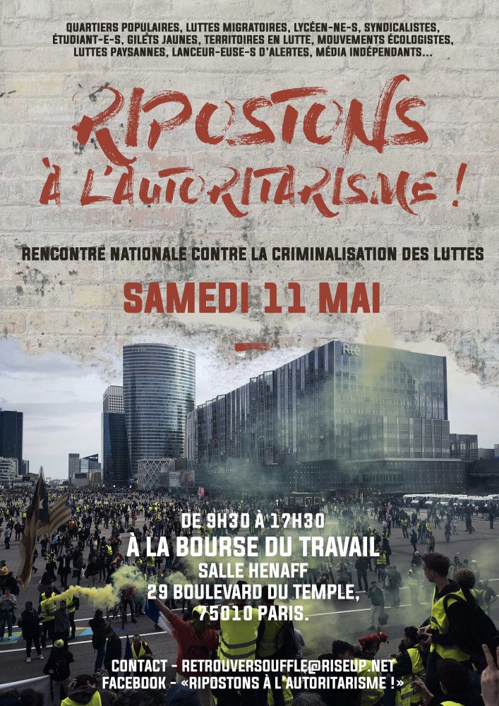 Ripostons à l’autoritarisme!