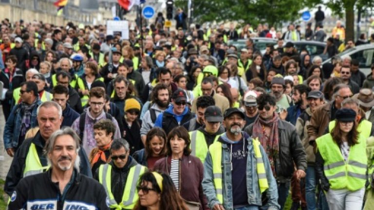 French stars back ‘yellow vests’ as protesters march again