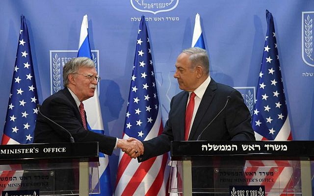 Bolton to Israel: Getting new advise