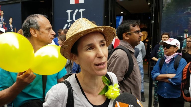 Les gilets jaunes au défilé du 14 juillet sur les Champs-Elysées