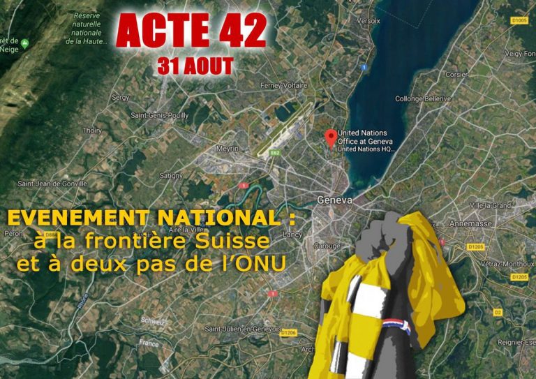 Acte 42, samedi 31 août entre la France et la Suisse