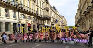 Bordeaux. Une centaine de manifestants venus soutenir le collectif “les mutilés pour l’exemple”