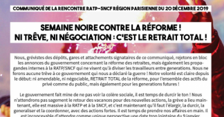 Semaine noire contre la réforme : ni trêve, ni négociation, c’est le retrait total !