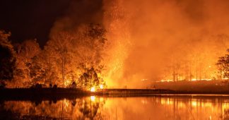 Two views of the Australian Fires