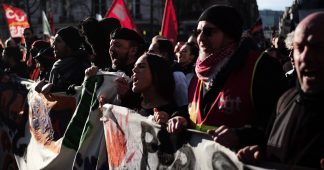 French unions protest pension reform