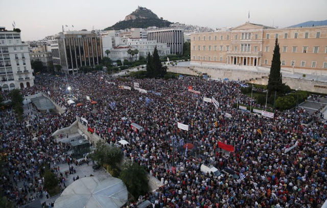 Greeks defy Europe with overwhelming ‘no’ vote in referendum as country drifts further into uncharted territory