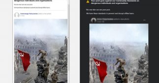 Freak V-Day glitch? Facebook engine CENSORS iconic photo with Soviet flag raised over Reichstag