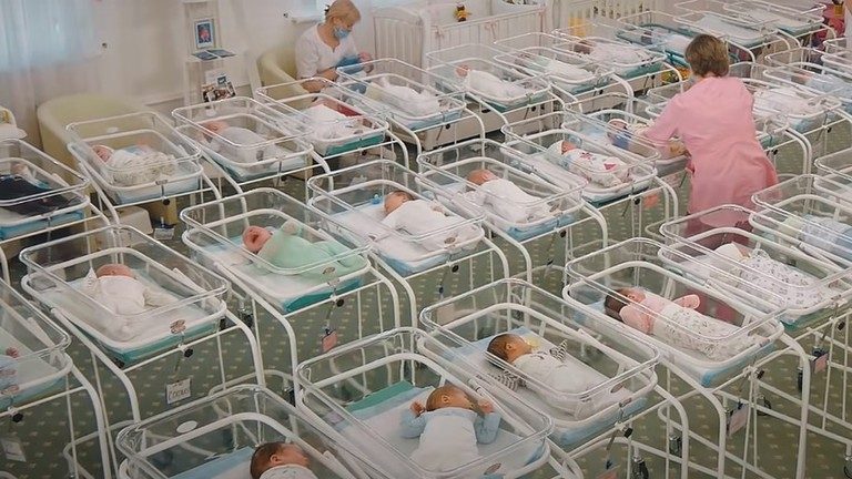 Dozens of babies born to Ukrainian surrogate mothers left stranded in Kiev hotel due to Covid-19