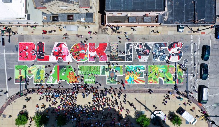 Hundreds of armed counter-protesters confront Black Lives Matter rally in Ohio