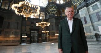 Erdogan inspects Hagia Sophia ahead of Islamic prayer on July 24