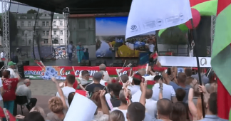 Rally in Support of Belarusian President Lukashenko in Grodno