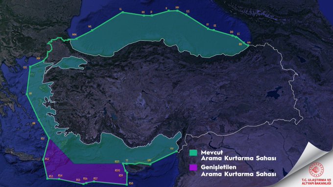 Turkey illegally expands Search & Rescue area in Aegean and East Med