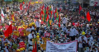 Police in Myanmar publicly executed a woman leader of the workers