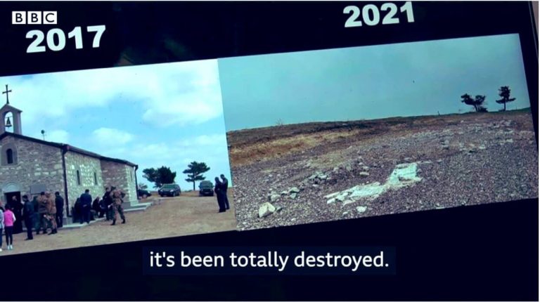 Armenian Church in Artsakh completely wiped out by Azerbaijan