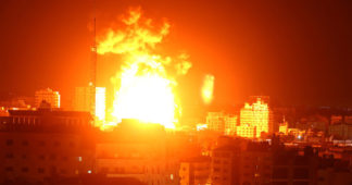 Gaza in the dark after Israel bombs power lines