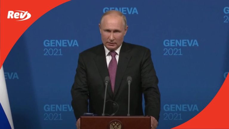 Vladimir Putin Press Conference Transcript After Meeting With Biden in Geneva