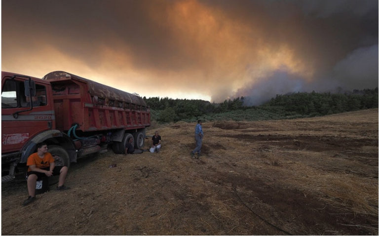 Tears and anger as Greek island residents face wildfire aftermath