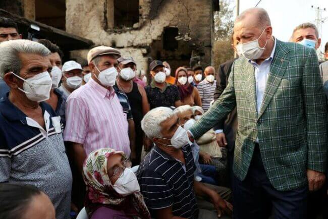 Erdogan under pressure over Turkey’s response to wildfires