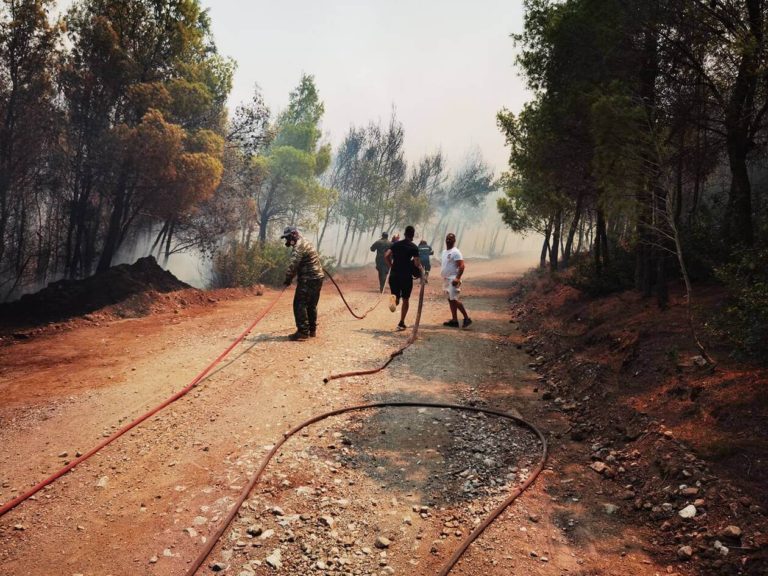 Evacuations of villages as forest fires rage in South and West Attica