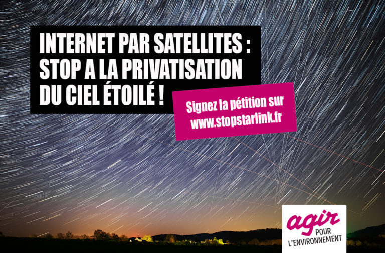 Après la #5G, l’internet par satellite ? Stop à la privatisation du ciel étoilé!