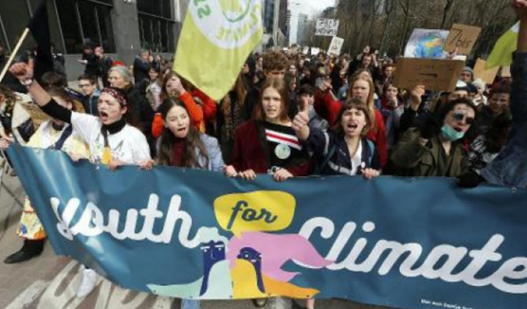 Tens of thousands rally in Belgium climate march