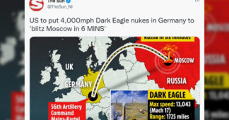 UK tabloid cheers US hypersonic nukes in Germany, shows mushroom cloud over Moscow