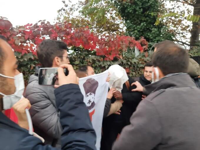 Turkish ultra-nationalist youth group hoods U.S. soldiers in Istanbul