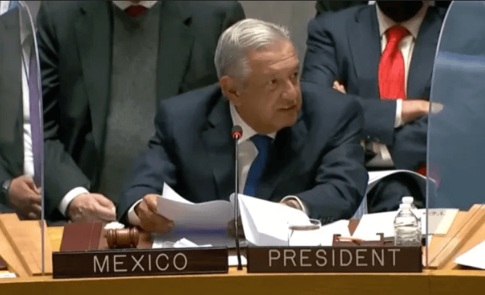 AMLO Proposes to UN Security Council “World Fraternity Plan”