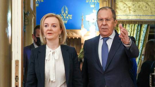 Russia’s Lavrov unhappy after talks with UK’s Truss